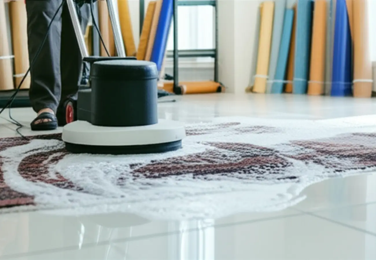 Carpet cleaning service enhancing the appearance of office